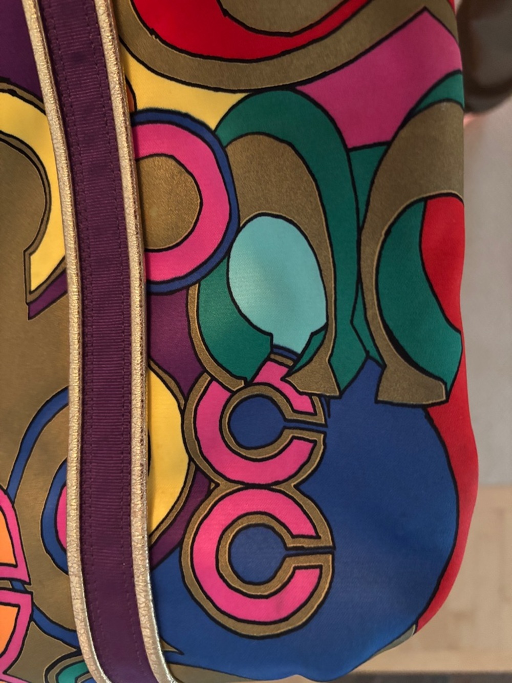 Coach Poppy C Glamour Limited Edition Large Tote Bag - 14365 Multi-Color - Picture 8 of 15